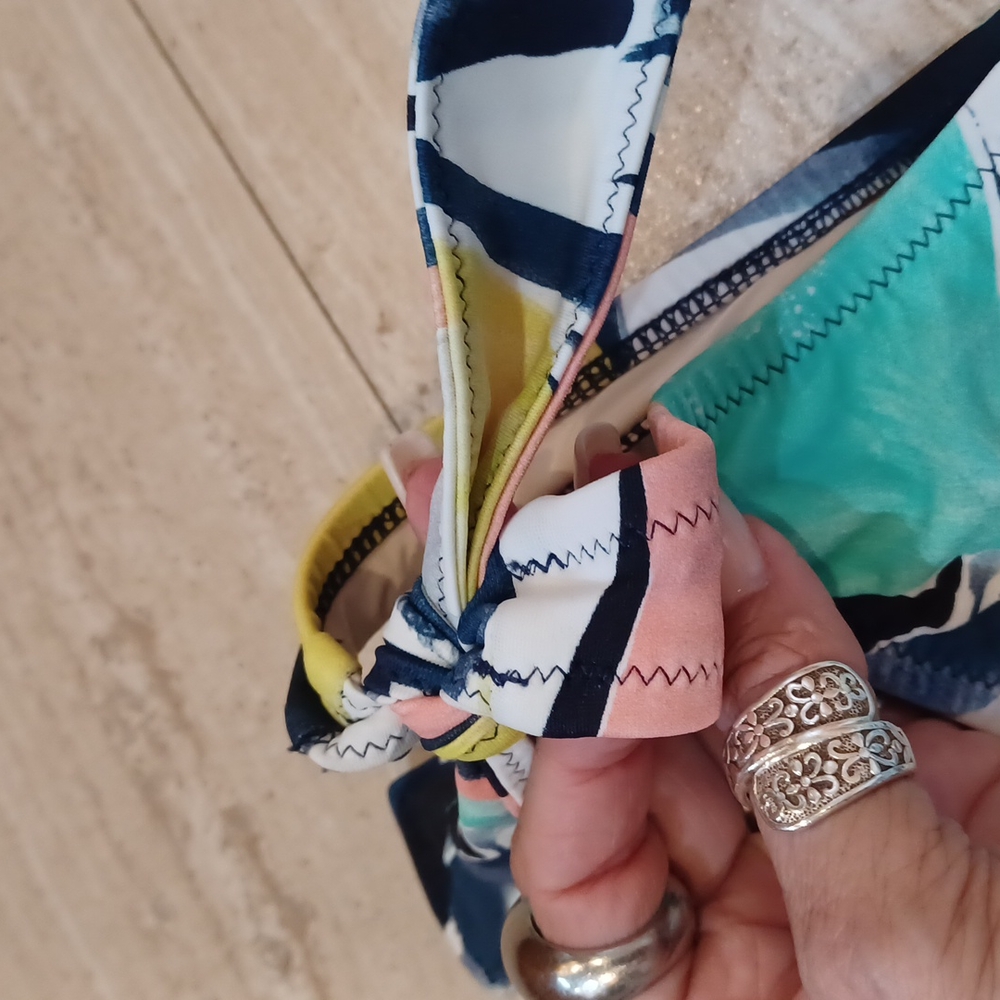 New Coastal Blue One Shoulder Bikini Top - Picture 3 of 9